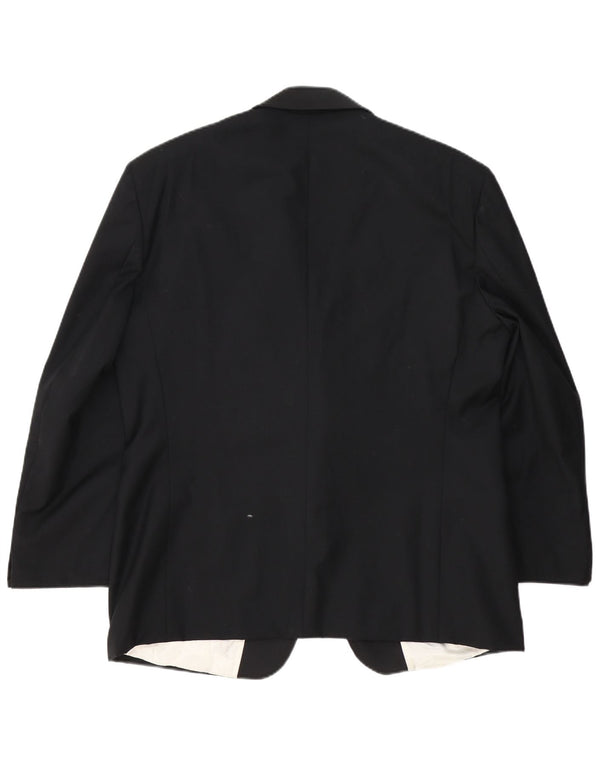 Giacca blazer da uomo a 1 bottone Cacharel IT 56 3XL lana nera