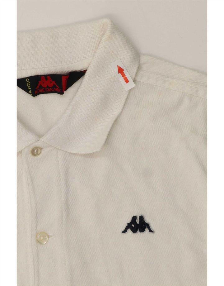 Polo Kappa Uomo Cotone Medio Bianco
