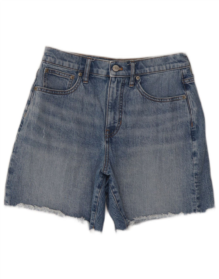 Pantaloncini di jeans a vita media da donna J. CREW W27 piccolo cotone blu