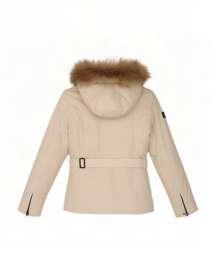 Giacca antipioggia con cappuccio da donna Refrigiwear UK 10 piccola bianca
