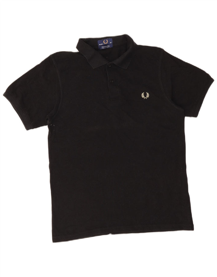 Polo da uomo Fred Perry in cotone nero medio
