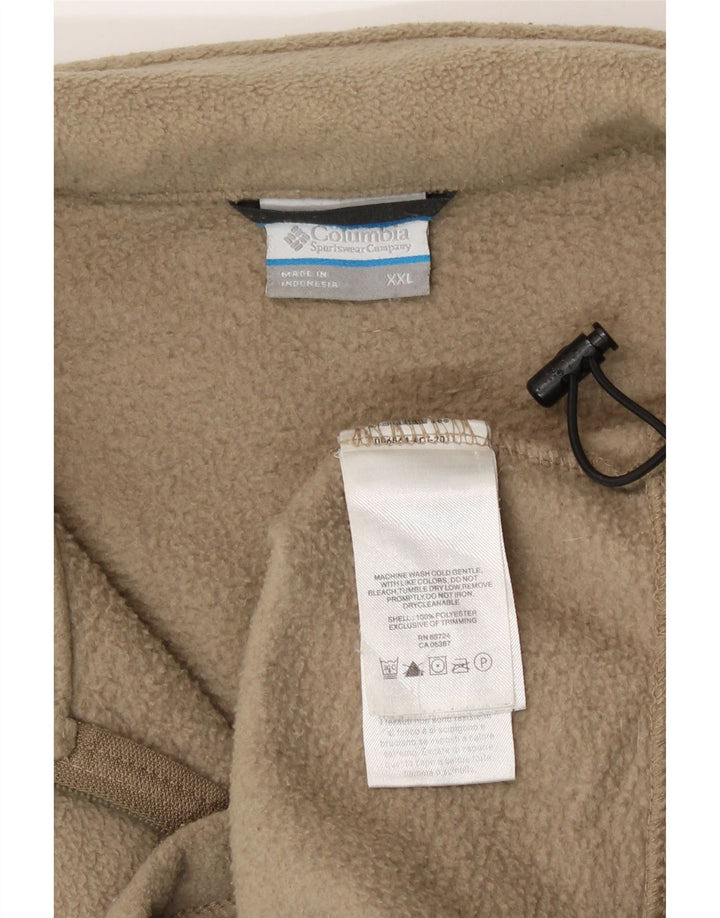 Giacca in pile da uomo Columbia UK 44 2XL Poliestere beige