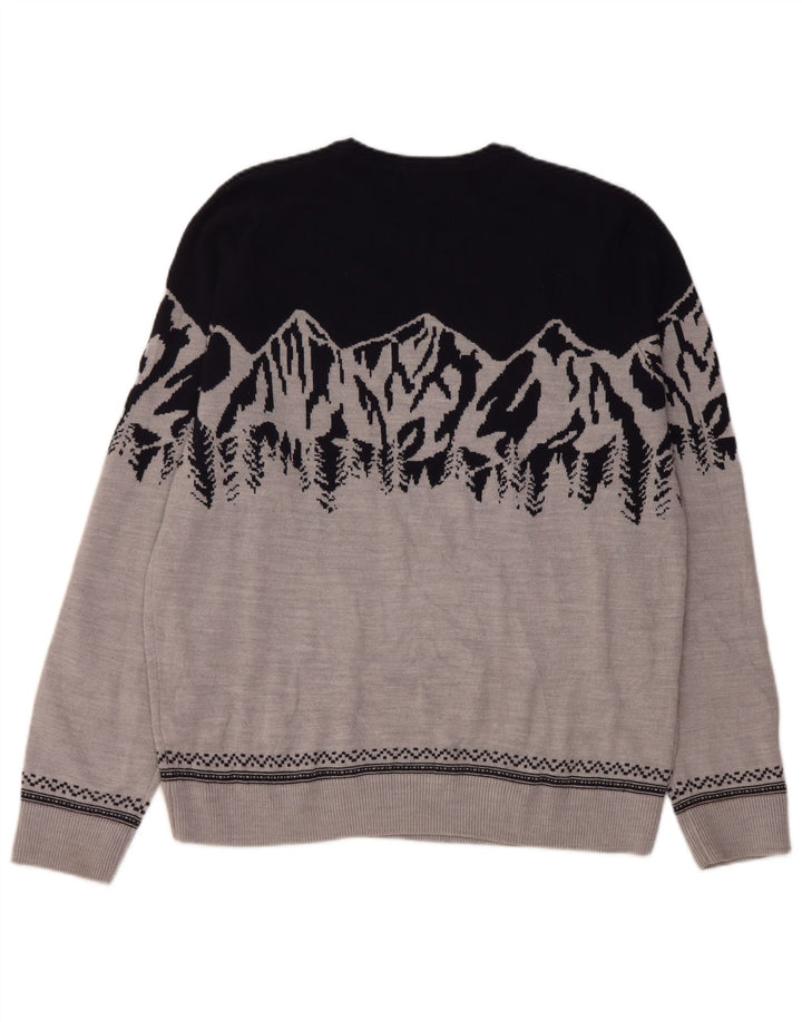Maglione maglione girocollo da uomo Marks & Spencer grande color grigio