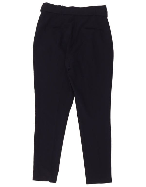 Pantaloni casual a vita alta da donna Lipsy UK 12 Medium W30 L29 Blu Navy