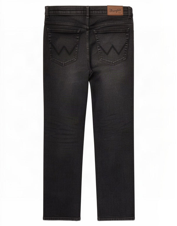 Jeans dritti da uomo Wrangler Texas W34 L32 cotone nero