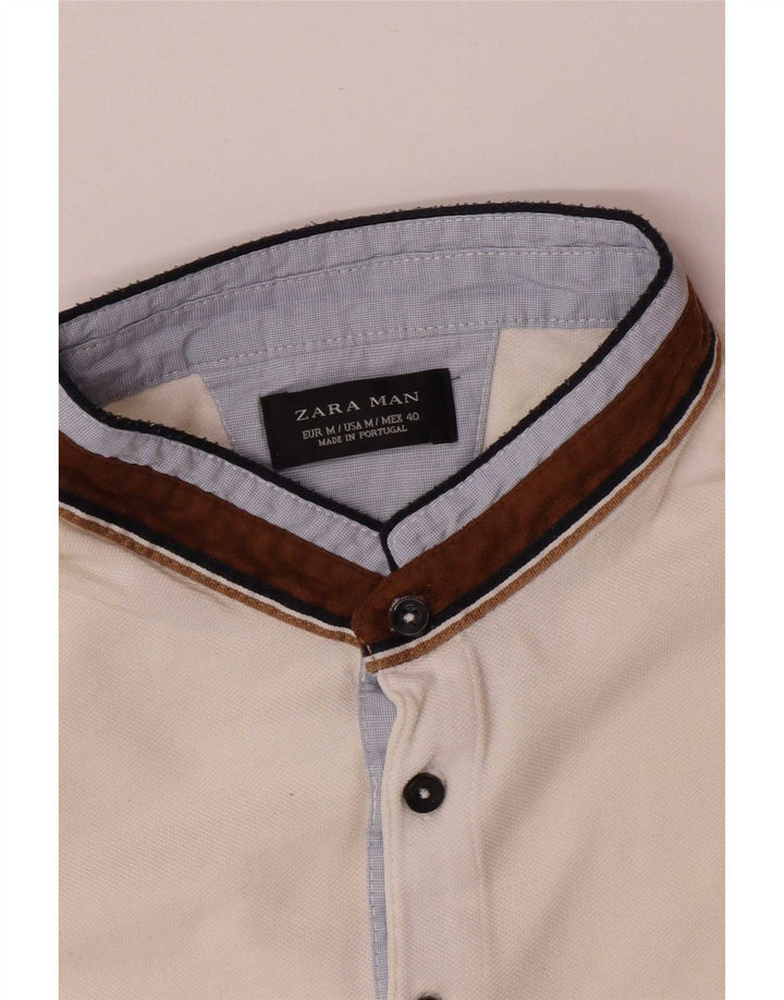 Polo Zara da uomo di colore bianco medio