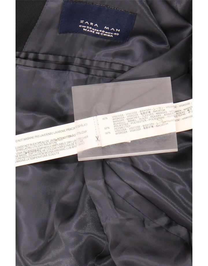 Giacca blazer a 2 bottoni da uomo Zara EU 50 viscosa nera media