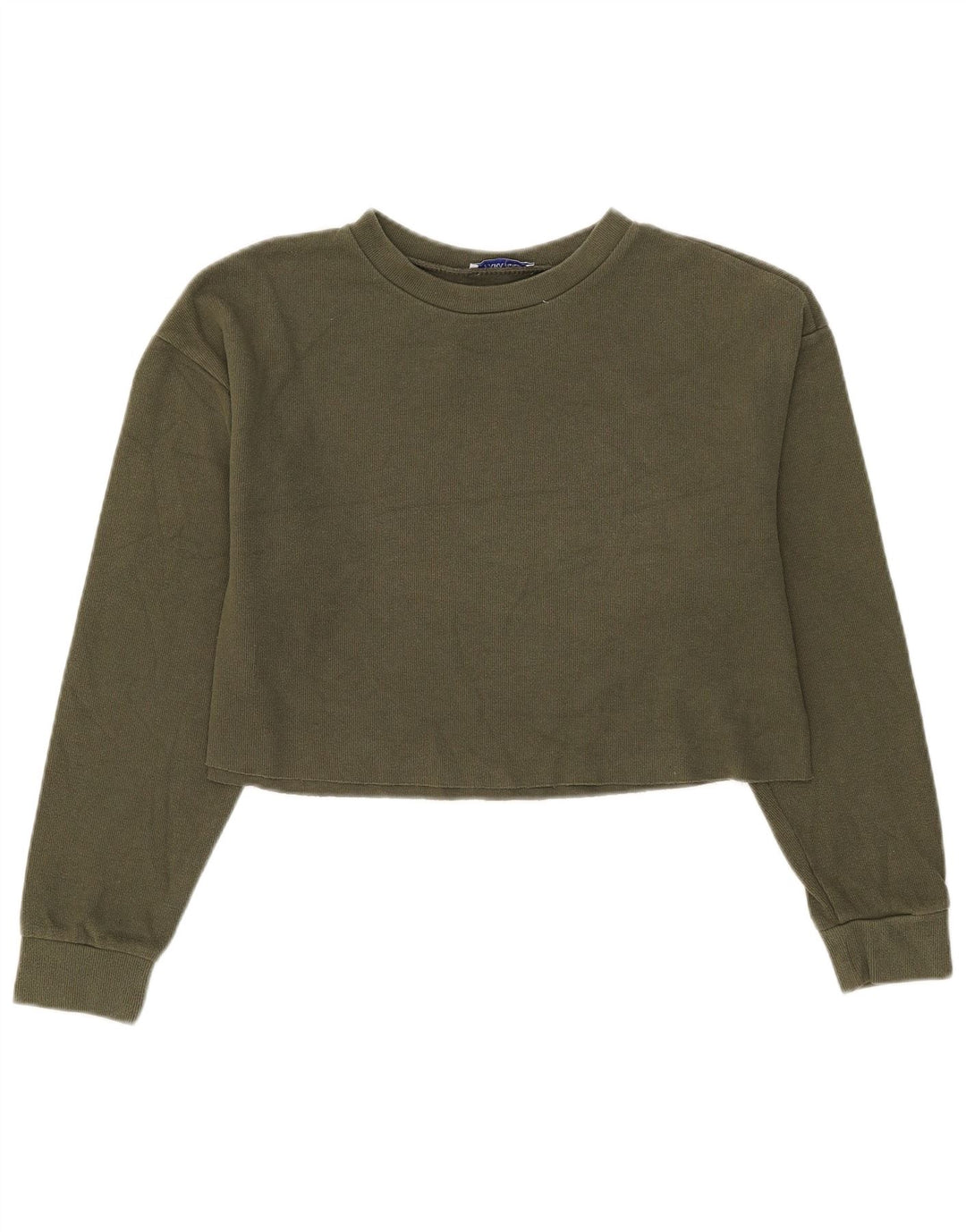 Top corto in camicetta corta da donna Zara UK 14 cotone verde medio