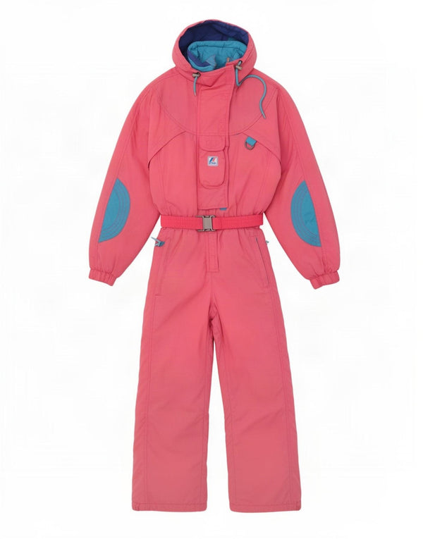 Tuta da sci con cappuccio per ragazze K-Way 15-16 anni W26 L27 Colorblock rosa