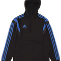 Felpa con cappuccio da uomo Adidas Small nera in poliestere color block