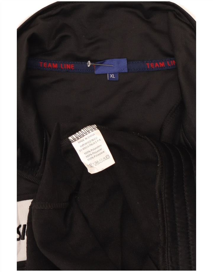 Giacca da ginnastica grafica da uomo Asics XL XL in poliestere color block nero