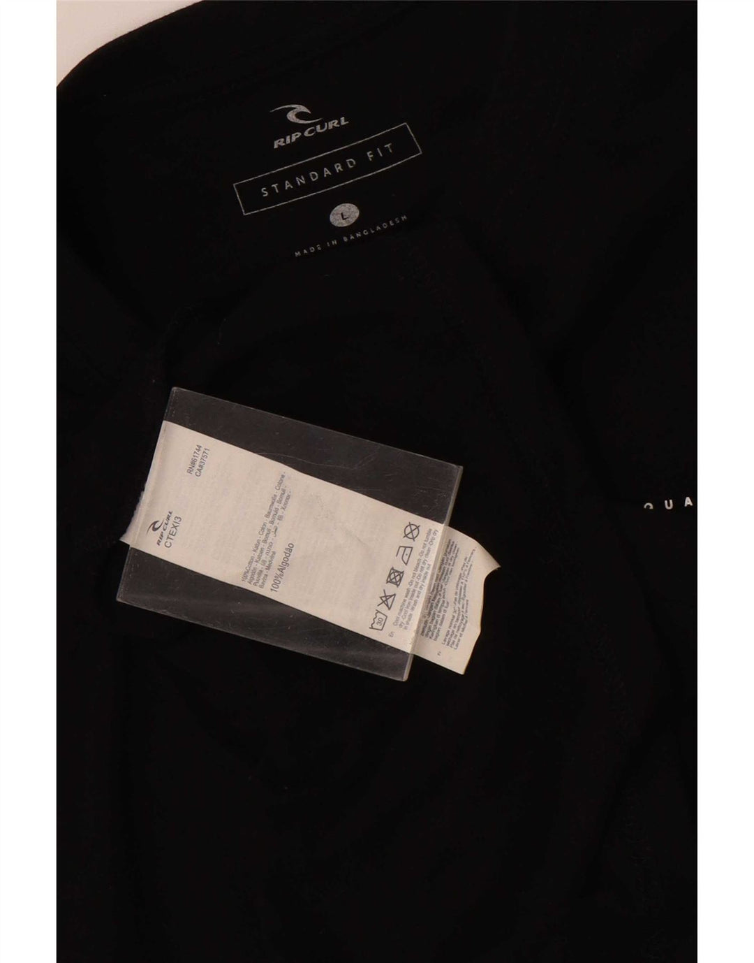 T-shirt grafica da uomo con vestibilità standard Rip Curl, taglia grande, in cotone nero
