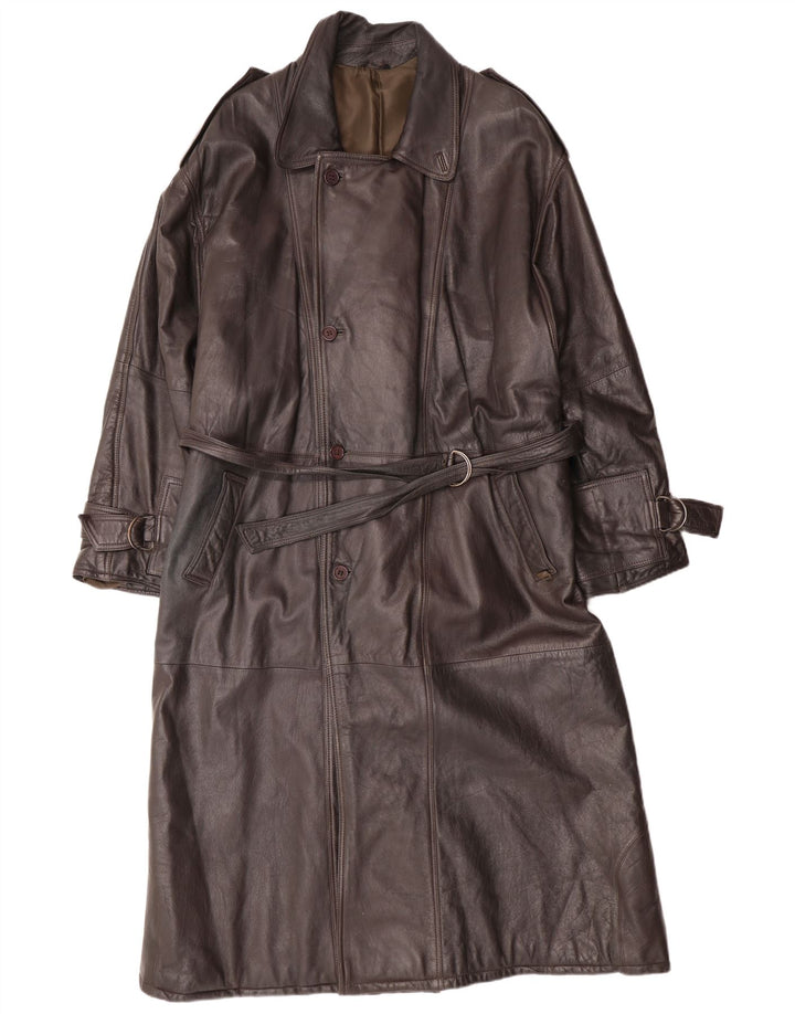 Cappotto in pelle da uomo MAX MOSER IT 56 3XL Pelle marrone