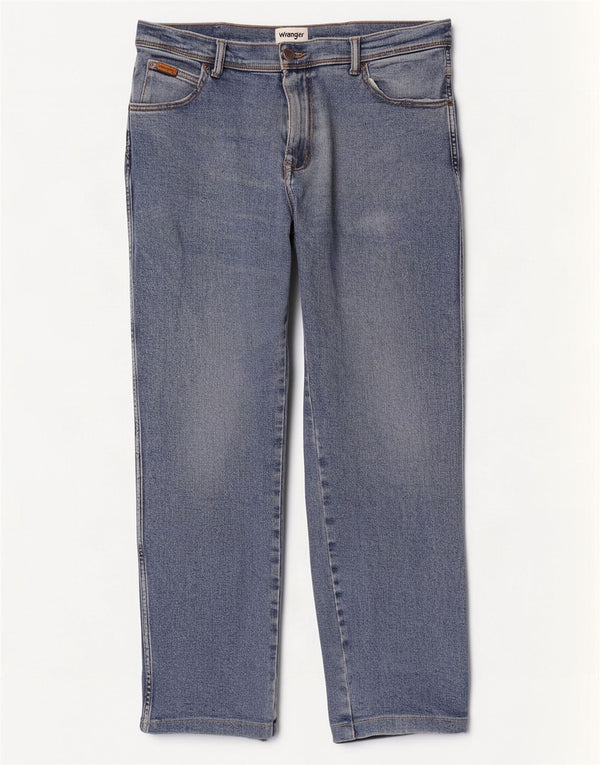 Jeans dritti da uomo Wrangler W36 L32 cotone blu