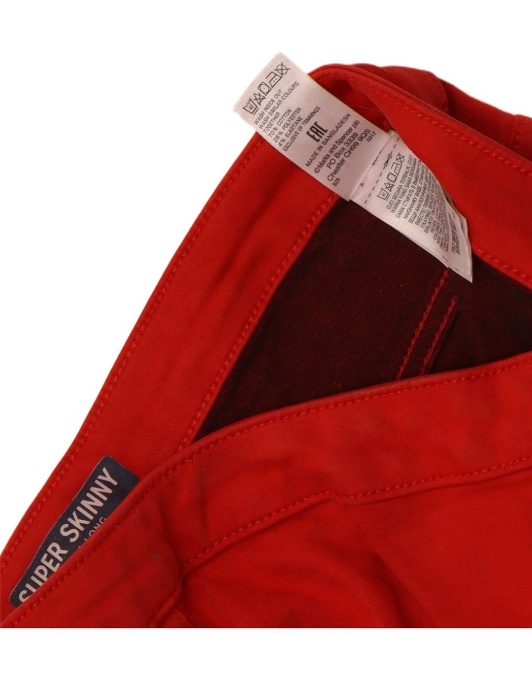 Pantaloni casual da donna Marks & Spencer UK 14 medi W30 L31 rossi