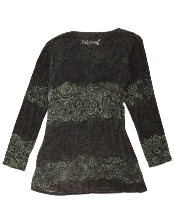 Desigual Donna Tunica Top UK 18 XL Verde Paisley