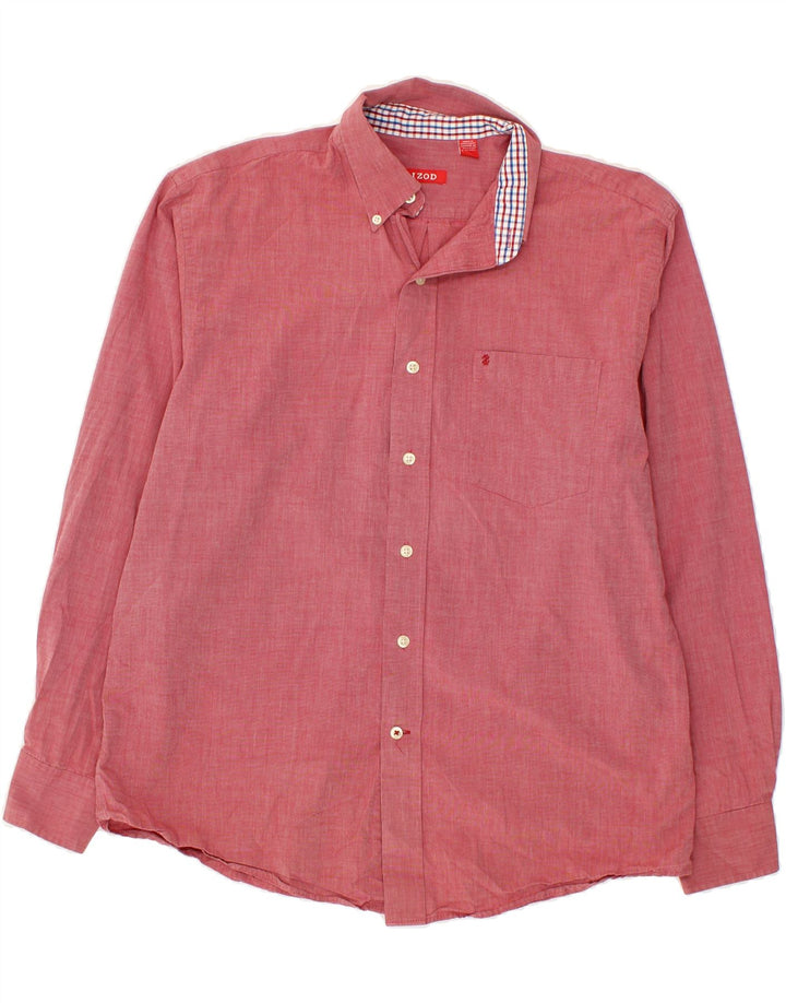 IZOD Mens Shirt Medium Pink Cotton Vintage Izod and Second-Hand Izod from Messina Hembry 