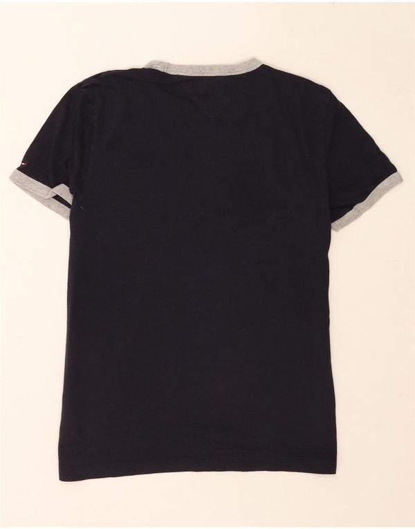 T-shirt grafica da uomo Tommy Hilfiger Top in cotone blu navy medio