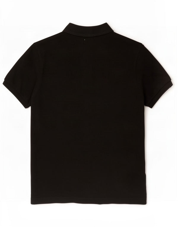 Polo da uomo slim fit Hugo Boss grande in cotone color block nero