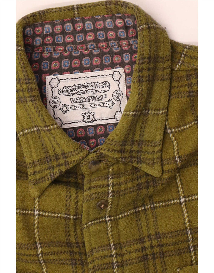 Wampum Camicia oversize da uomo XL scozzese verde