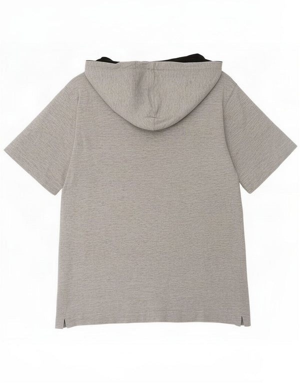 T-shirt con cappuccio da uomo Asics Top Small Grigio