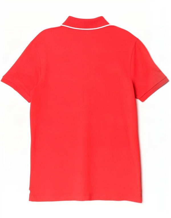 Polo da uomo slim fit Lacoste taglia 3 piccola in cotone rosso