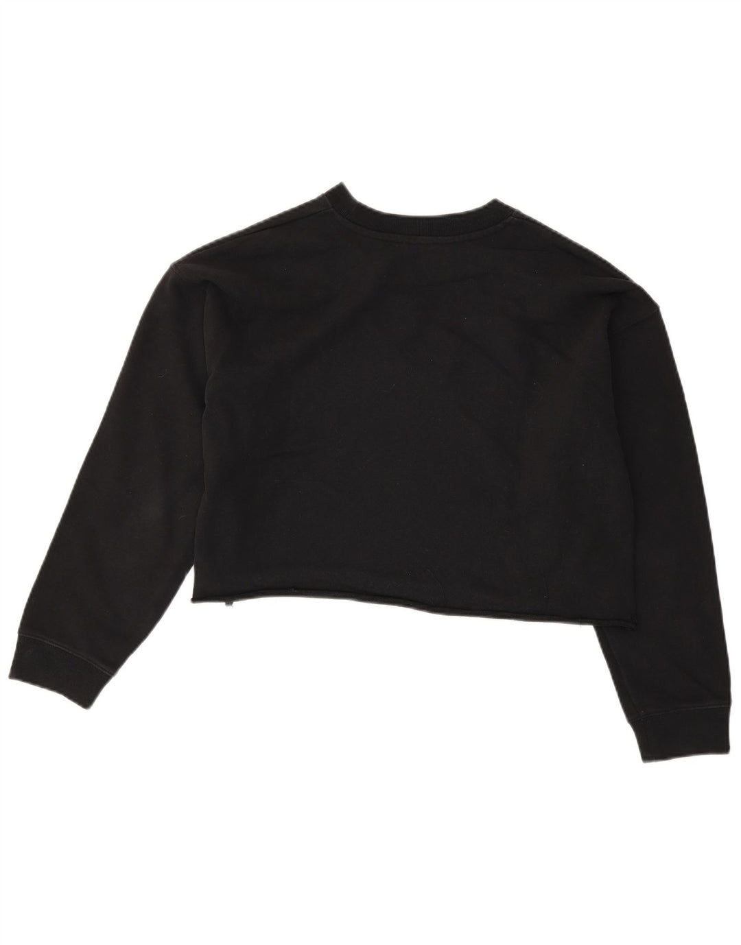 Levi's Donna Crop Felpa Maglione UK 10 Piccolo Nero Colourblock