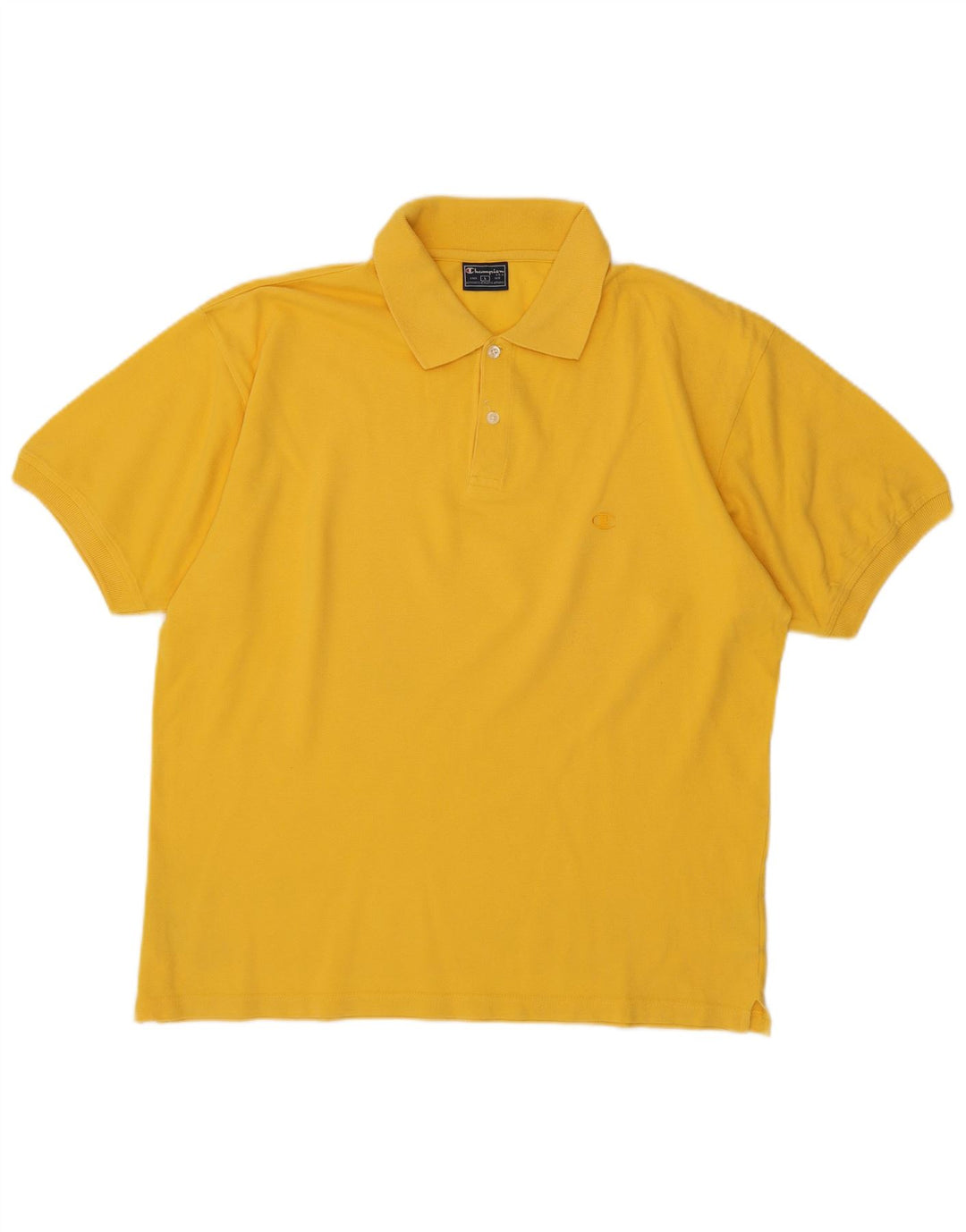 Polo da uomo CHAMPION grande in cotone giallo