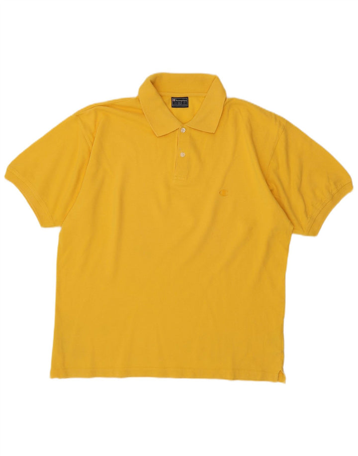 Polo da uomo CHAMPION grande in cotone giallo