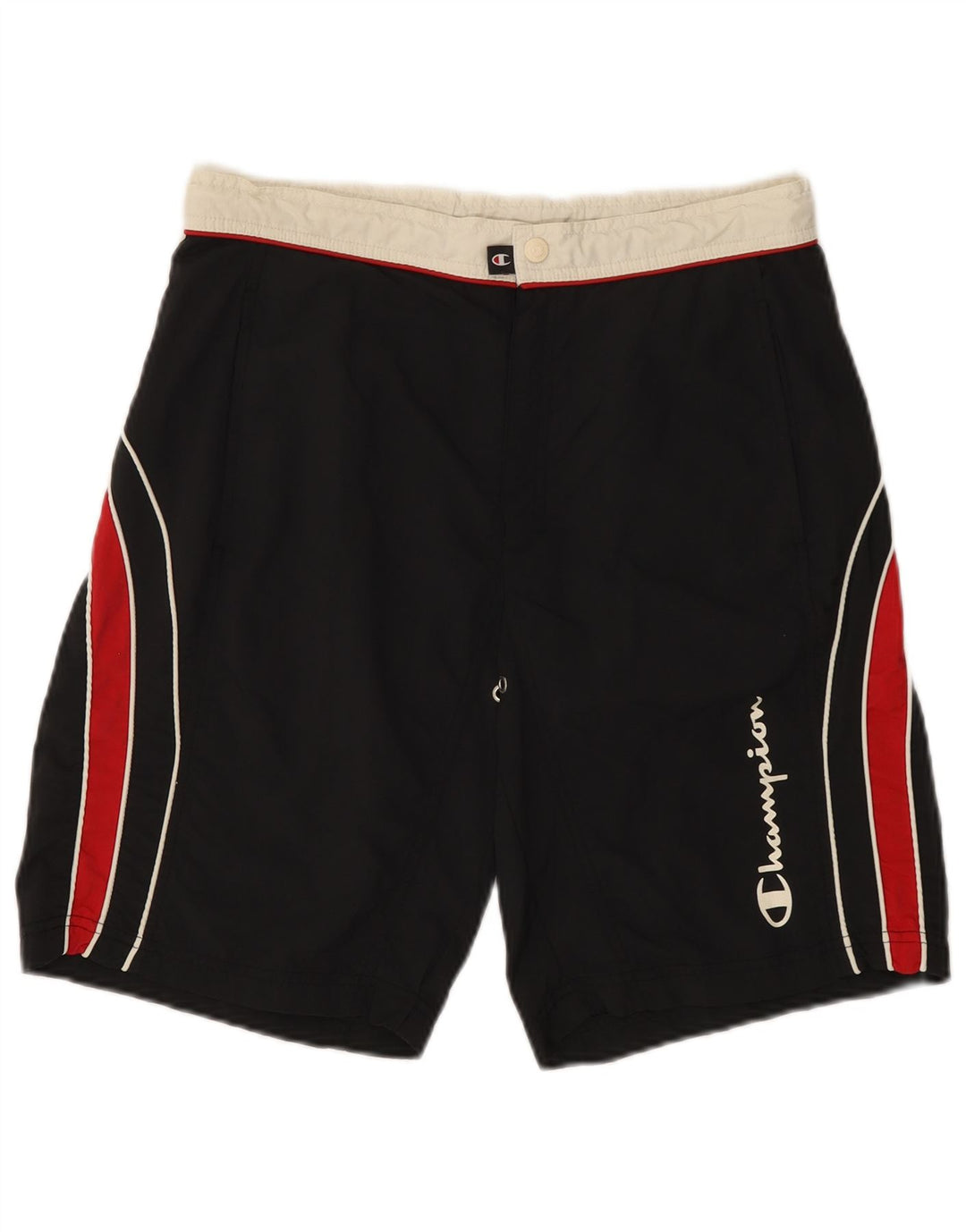 CHAMPION Pantaloncini da bagno con grafica da uomo Small Black Colourblock in poliammide