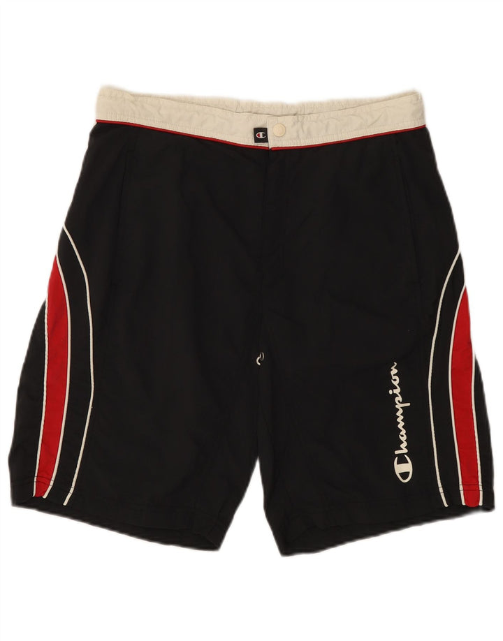 CHAMPION Pantaloncini da bagno con grafica da uomo Small Black Colourblock in poliammide
