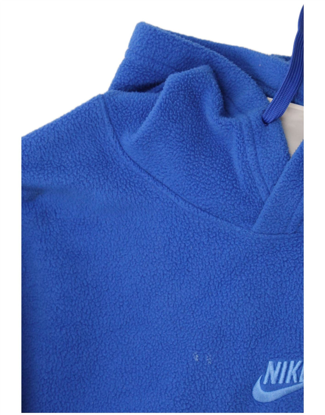 Maglia in pile con cappuccio Nike da uomo XS blu poliestere