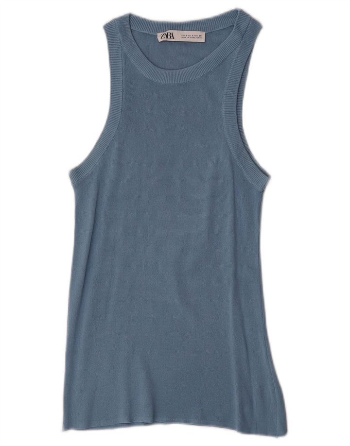 Canotta Zara da donna UK 8 piccola blu