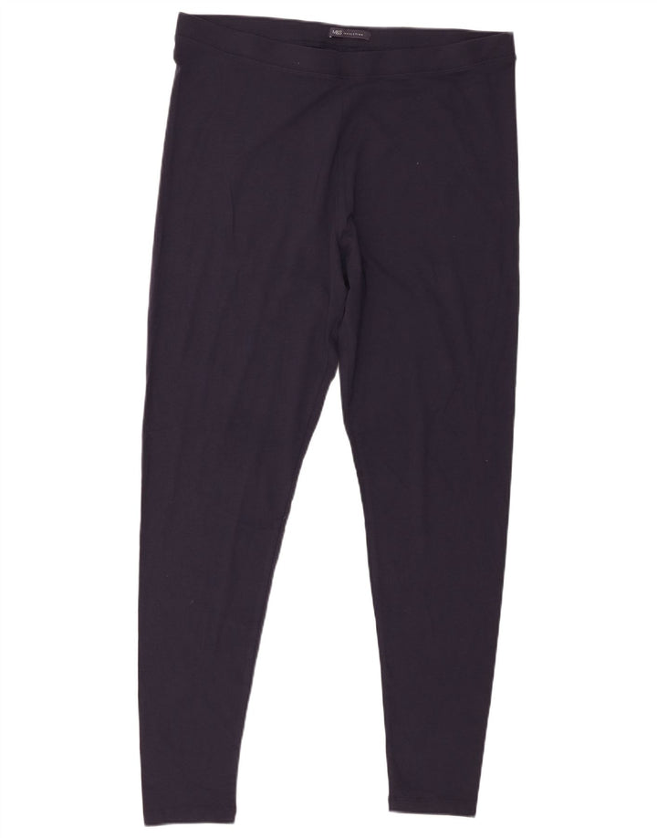 Leggings da donna Marks & Spencer UK 18 XL Cotone blu navy
