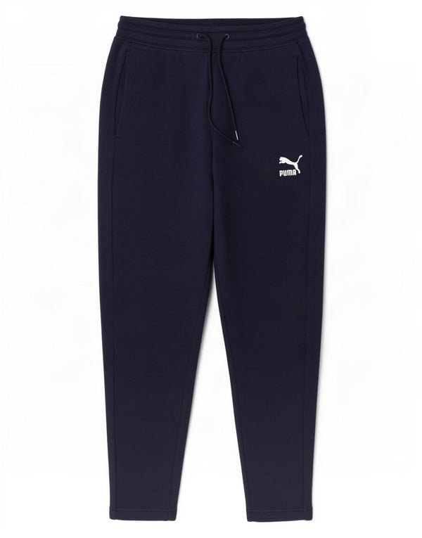 Pantaloni da tuta da uomo Puma Small in cotone blu navy