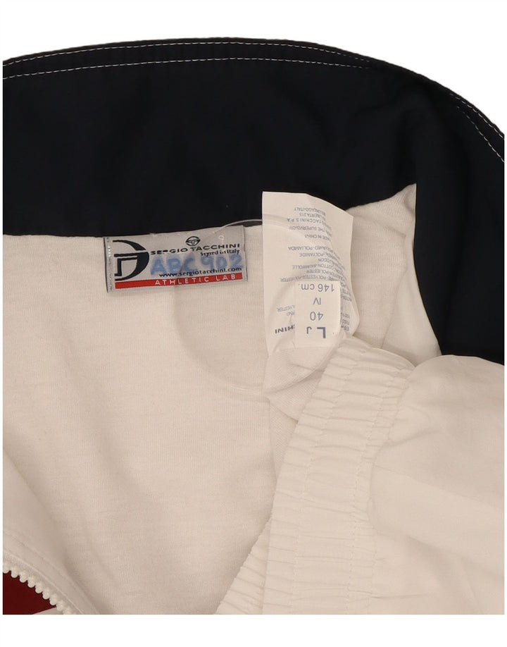 Giacca Top della tuta da ragazzo Sergio Tacchini 11-12 anni Large Bianca