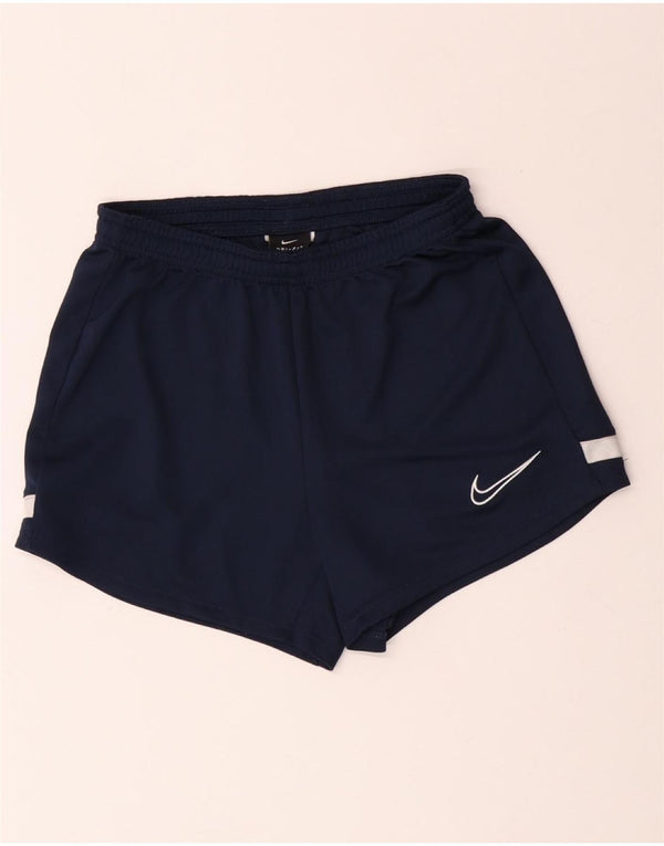 Pantaloncini sportivi NIKE Dri Fit da donna UK 4 XS Blu navy