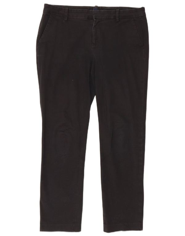 Pantaloni chino slim da donna Tommy Hilfiger US 10 Large W34 L29 cotone nero