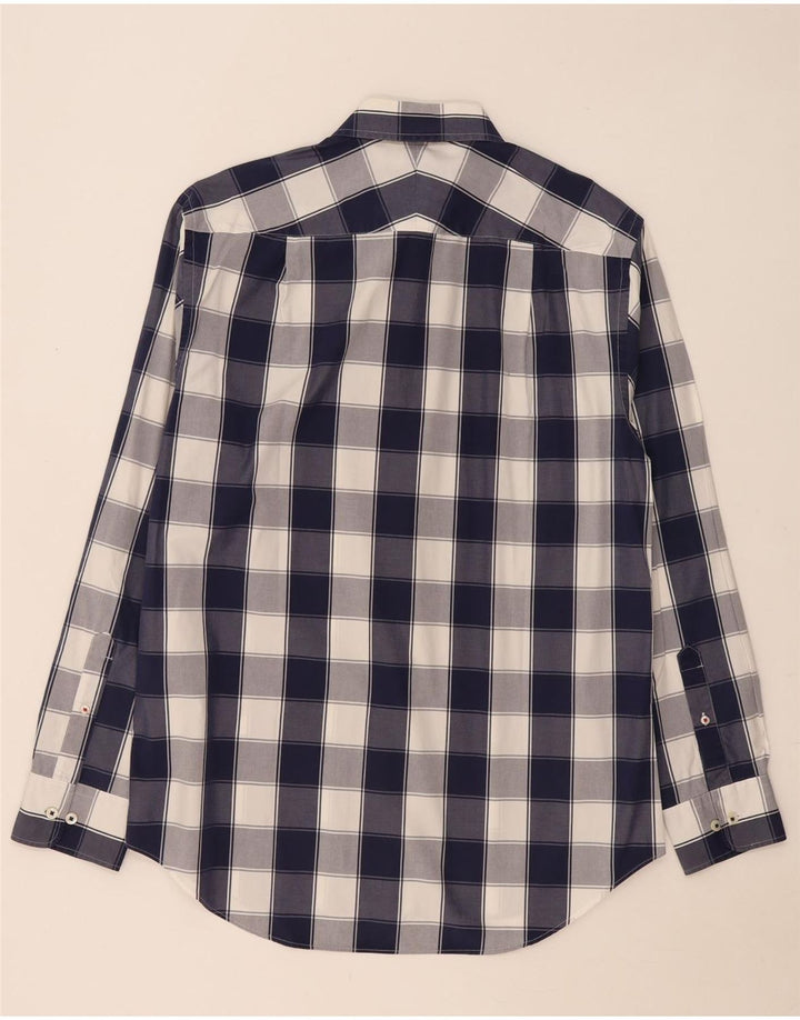 Camicia da uomo Charles Tyrwhitt grande in cotone a quadri blu navy