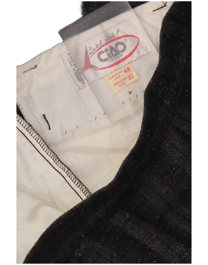 Pantaloni casual dritti da uomo Ciao IT 48 medio W32 L33 scozzese verde