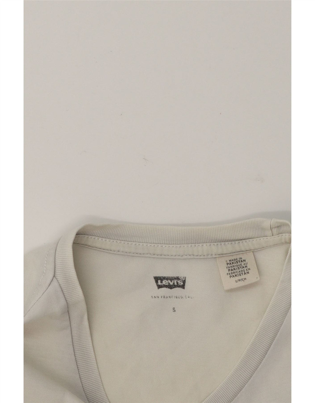 LEVI'S Mens Graphic T-Shirt Top Small Off White Cotton Vintage Levi's and Second-Hand Levi's from Messina Hembry 