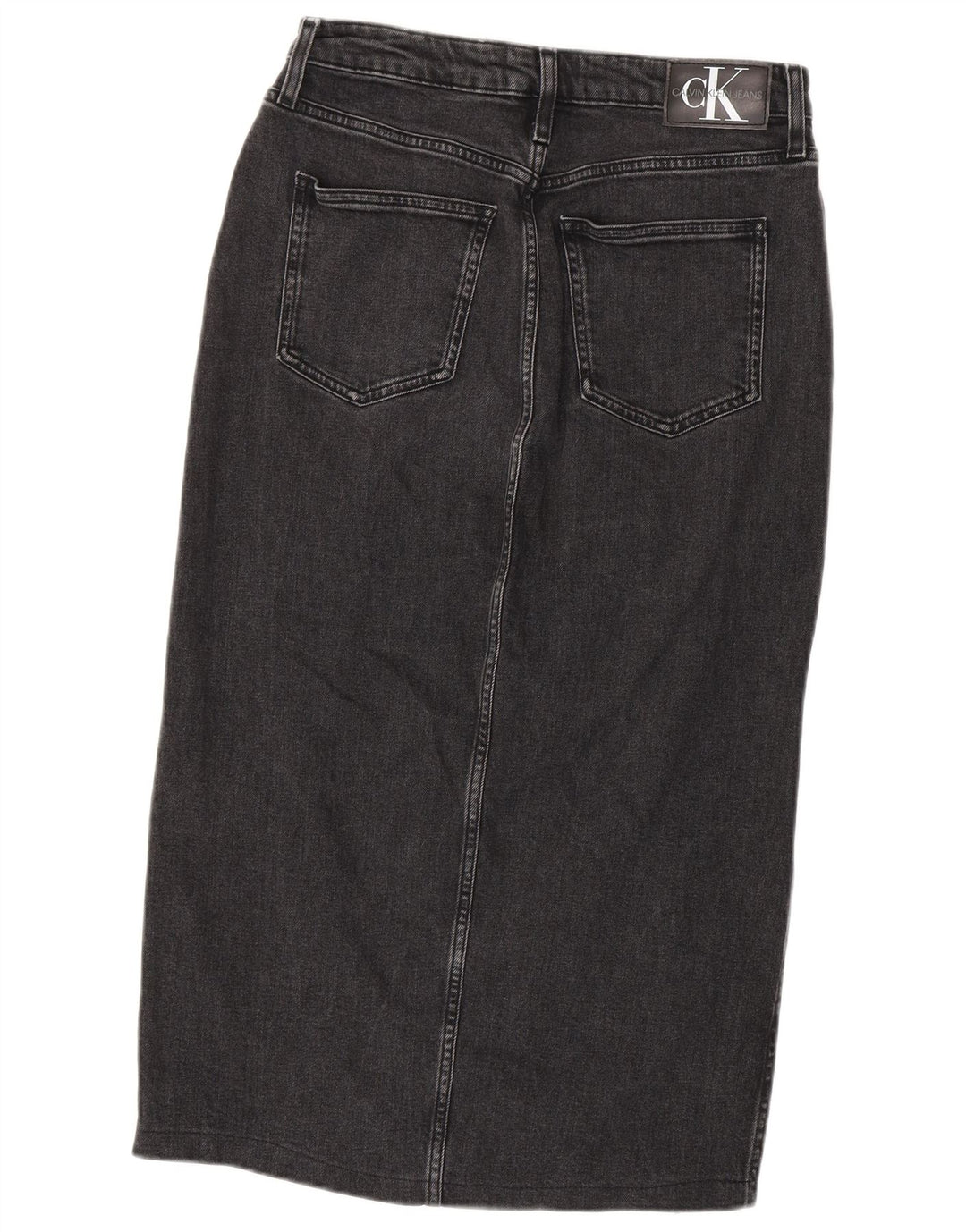 Gonna in denim da donna Calvin Klein W30 cotone grigio medio