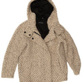 Cappotto oversize con cappuccio da donna Max & Co. UK 6 XS Chevron bianco sporco