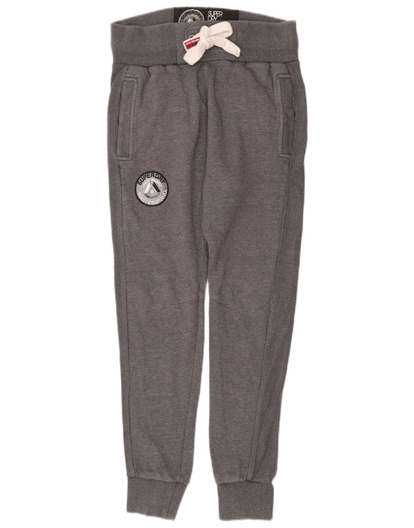 Superdry Mens Joggers Tracksuit Trousers Joggers Small Grey Cotton