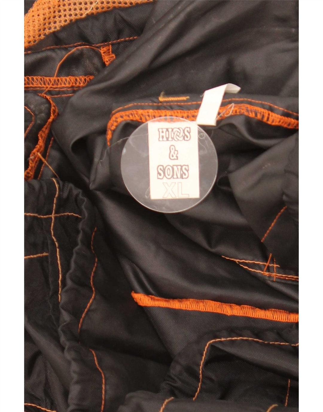 Giacca antipioggia vintage da uomo UK 42 XL nylon color block nero