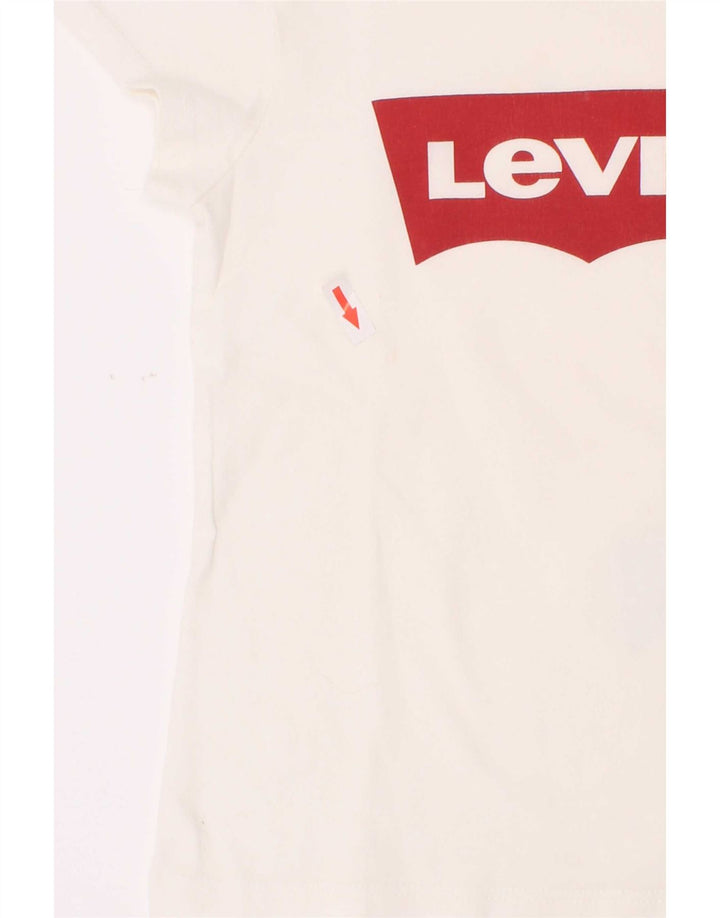 T-shirt grafica per ragazzi Levi's Top 4-5 anni in cotone bianco
