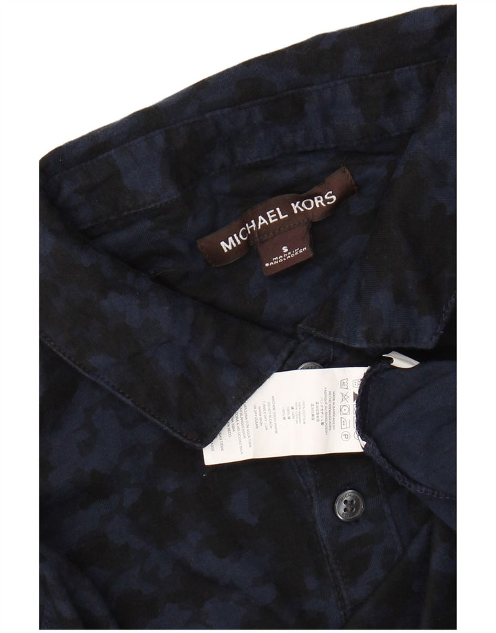 Polo da uomo MICHAEL KORS piccola in cotone mimetico blu navy