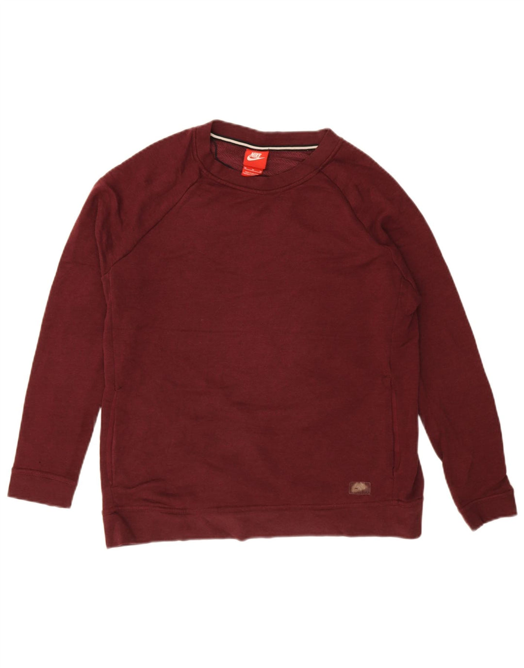Felpa da donna Nike Jumper UK 14 Borgogna media in cotone