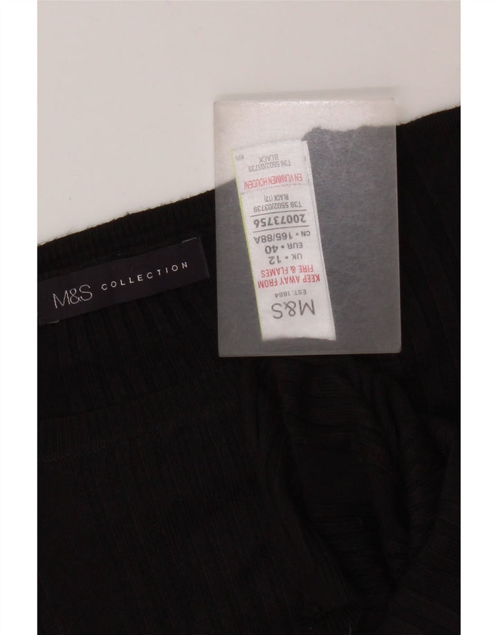 Maglione maglione girocollo da donna Marks & Spencer UK 12 medio nero