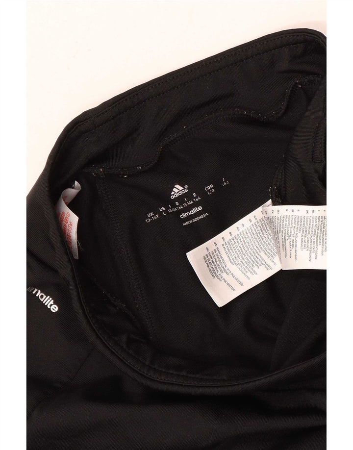 Pantaloni da tuta Adidas Climalite Capri da ragazzo 13-14 anni in poliestere nero
